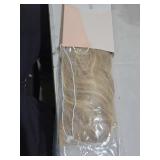 SARLA Invisible Wire Hair Extensions with 3 Clips Long Synthetic Wavy Curly Hairpiece Adjustable Transparent Headband for Women 22 Inch Dirty Blonde Highlights