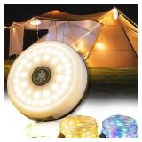 Sutaig Camping String Lights, 4 in 1 Outdoor Camping Lantern with 8 Lighting Modes(32.8Ft), Quick 30s Recovery, Waterproof, Type-C Fast Charging, Portable Lights for Camping/Yard/Hiking