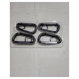 Carabiner Clip, 4 Pack, 855lbs 3" Iron Heavy Duty Caribeaners for Hammocks, Camping Accessories, Hiking, Keychains Outdoors and Gym etc, Small Carabiners for Dog Leash, Harness and Key Ring, Black