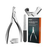 Duwize Dog Nail Clippers - All Steel Material, 1.22-Inch Large Opening, Built-in Spring, No Fur Pinch, for Medium to Large Dogs and Cats, Professional Pet Nail Trimmers, with Free Nail File (Matte)