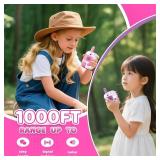 Walkie Talkies for Kids Ages 3-9 - 2 Pack Outdoor Adventure Toys with 1000ft Range,Unicorn Toys Birthday Gifts for 4 5 6 7 8 Year Old Girls Easter Gifts Valentines Gifts for Kids