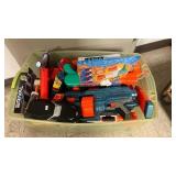 Nerf Gun Collection with 105Qt Tote (Tote Missing One Handle)