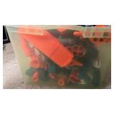Nerf Gun Collection with 105Qt Tote (Tote Missing One Handle)