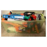 Nerf Gun Collection with 105Qt Tote (Tote Missing One Handle)