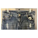 Maurices Distressed Jeans with Decorative Stitching Womens 11/12