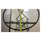 Foldable Outdoor Round Glass Table