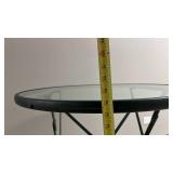 Foldable Outdoor Round Glass Table