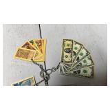 Different Currency Design Money Keychain