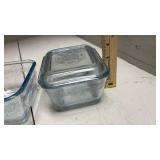 Fire King Blue Tint Glass Storage Containers