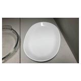 Corning Ware Blue Cornflower Casserole Set & 2 Plain White Corning Ware Dishes & 1 Anchor 9in Pie Pan