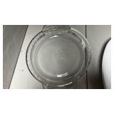 Corning Ware Blue Cornflower Casserole Set & 2 Plain White Corning Ware Dishes & 1 Anchor 9in Pie Pan