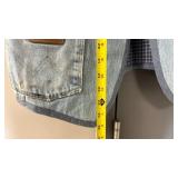 Womens Wrangler Western Denim Vest with Plaid Details - Unaware of The Size Measurements in The Pictures