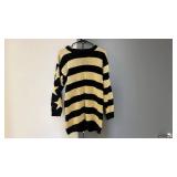 America Perry Ellis Apparel Gold & Black Striped Sweater Womens Small