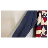 Westbound American Flag Pattern Sweater Womens Medium