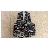 Vintage Gotcha Covered USA Made Denim Vest (Medium) & Shorts 10 Womens