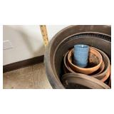 Garden Planter Set with Hanging Basket