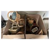 2 Boxes of Wicker Baskets