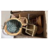 2 Boxes of Wicker Baskets
