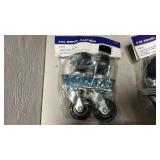 2 Inch Swivel Casters - 4 Pack Set Bundle of 3