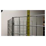 Commercial Wire Grid Wall Panel System w/Tote Full of Hangers