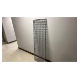 Commercial Wire Grid Wall Panel System w/Tote Full of Hangers
