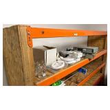 Heavy Duty Shelving Unit Made With Pallet Racking - This Thing Is Very Heavy - Extra Help Needed (Approximately 9ft x 2ft x 6ft) - See Pictures For Exact Measurements (CONTENTS ON SHELF NOT INCLUDED)