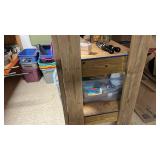 Heavy Duty Custom Wood Storage Shelving Unit - Not as Heavy As The Pallet Racking Ones But Help Is Still Recommended (Approximately 6ft x 2ft x 6ft) - See Pictures For Exact Measurements (CONTENTS ON 