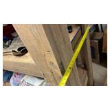 Heavy Duty Custom Wood Storage Shelving Unit - Not as Heavy As The Pallet Racking Ones But Help Is Still Recommended (Approximately 6ft x 2ft x 6ft) - See Pictures For Exact Measurements (CONTENTS ON 