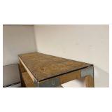 Heavy Duty Wooden Shelf (Approximately 8ft x  2ft x 6ft) - See Pictures For Exact Measurements - Extra Help Will Be Needed