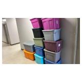 Bundle of Storage Totes (2 30 Gallon & 10 18 Gallon Totes)