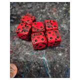 RPG Dice Set with Skull Design D6s