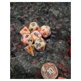RPG Dice Set with Skull Design D6s