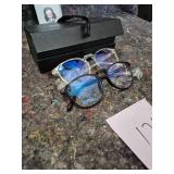 Feiyold TR90 Round Frame Blue Light Glasses Set