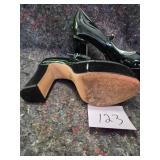 Black Patent Platform Mary Jane Heels