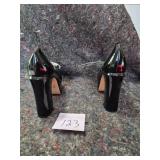 Black Patent Platform Mary Jane Heels
