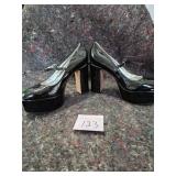Black Patent Platform Mary Jane Heels