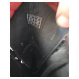 Black Leather Combat Boots with Lace-up Design