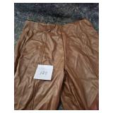 No Boundaries Brown Faux Leather Pants L(11-13)