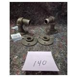 Industrial Pipe Shelf Brackets - Set of 2