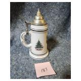 German Christmas Tree Beer Stein 1976