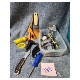 Mixed Tool Lot with Stanley Powerlock & Wall Anchors