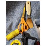 Mixed Tool Lot with Stanley Powerlock & Wall Anchors