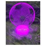 3D Soccer Ball LED Night Light - Micro USB Cable Not Included