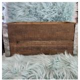 Rustic Wooden Storage Crate with Rope Handles