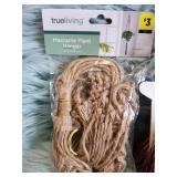 True Living Macrame Plant Hanger and Garland Beads Set