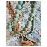 True Living Macrame Plant Hanger and Garland Beads Set