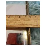 Brass and Glass Geometric Vanity Display Box - Felt on Back is Loose.  Can re- Glue