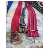 Mixed Belt Collection - Fabric & Leather - Roughly 36 to 42 inches