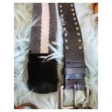 Mixed Belt Collection - Fabric & Leather - Roughly 36 to 42 inches