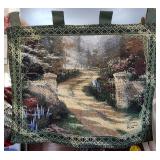 Thomas Kinkade Garden Path Tapestry Wall Hanging - 33 x 24